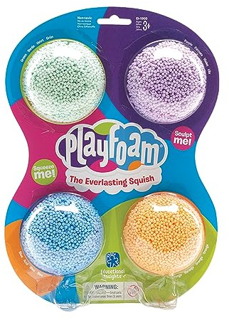 Learning Resources Playfoam Starterset (4-teilig), Original-Spielknete für Kinder, Trocknet nie aus, ungiftig & rückstandslos, Kreatives Sensorik-Spielzeug ab 3 Jahren