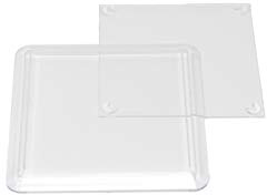 Ten Acrylic Clear Square Plastic Coasters (extra depth for craft) - 80mm x 80mm insert