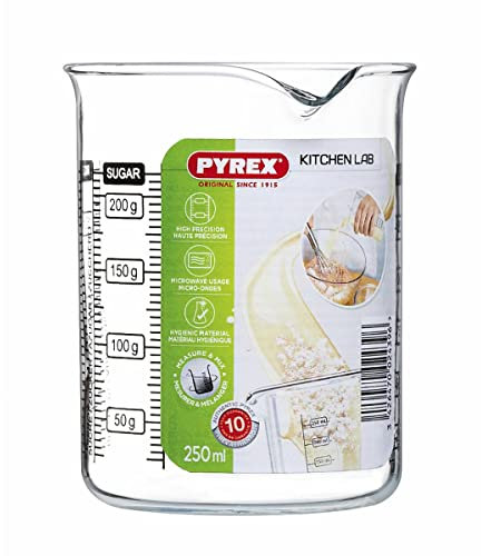 Pyrex Kichen Lab - Vaso medidor, 250 ml