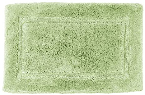 Allure Bamboo Bath Mat Non Slip 50 x 80cm, Luxury Deep Pile, Hypo-Allergenic, Antibacterial, Odour Resistant Bathroom Rug (Celadon)