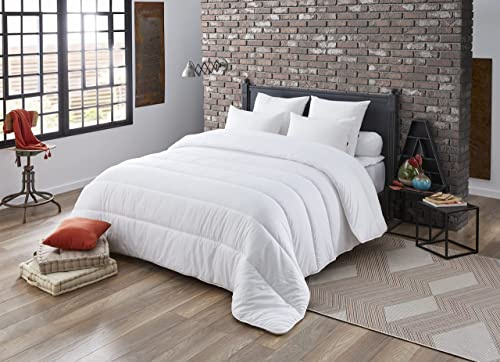 DODO - Couette Tempérée Niagara 240x260 cm - Convient 2 Personnes - Anti-Acariens, Douce, Confortable - Garnissage 100% Polyester Fibre Volupt’air 300G/M2 - Lavable en Machine à 40°C