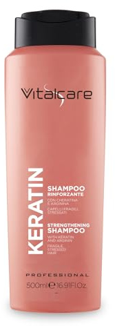 Vitalcare Keratin Oil Shampoo - Cheratina E Proteine Capelli Fragili E Stressati, 500 Millilitro