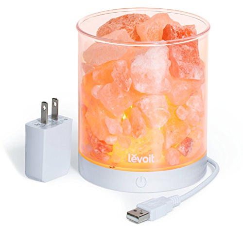 LEVOIT Himalayan Salt Lamp Crystal Rock, Hymilain Sea Salt Lamps, Pink Crystal Salt Rock Lamp,Gift Lamp, Night Light,(ETL Certified) Dimmable Touch Switch, Cora