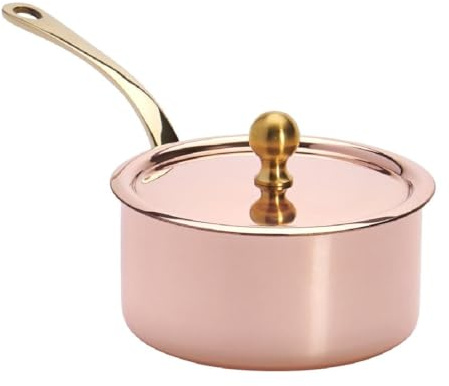DE BUYER CASSEROLETTE CUIVRE-INOX AVEC COUV.Ø 09