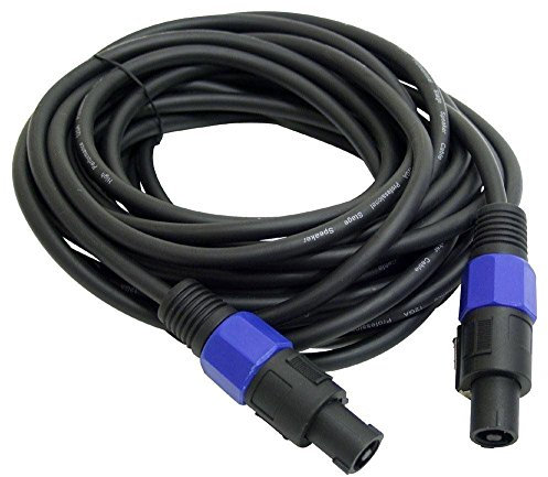 OmniaLaser OL-SPK6 Cavo per Casse da 5.8 mm-Altoparlante DJ PA per Applicazioni Professionali con connettori Speakon con Sistema Super Noise Free-6 Metri, 6 m