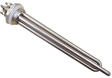 Dernord 12V 300W Immersion Heater Submersible Water Heater Element Stainless Steel Heating Element with 1 Inch NPT Fitting Double U Type