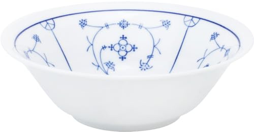 KAHLA Blau Saks Schüssel 16 cm | Salatschüssel mit Strohblumenmuster aus Porzellan