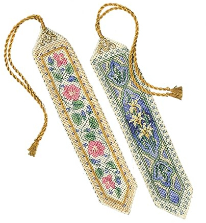 Dimensions Gezählter Kreuzstick Set, Pack of 2, Bookmarks, Gold