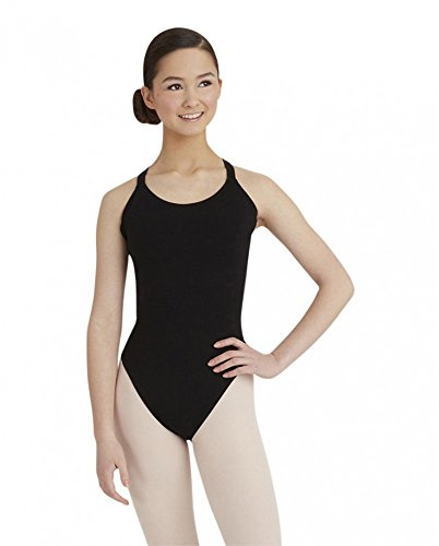 Capezio Women's Classic Double Strap Camisole Leotard, Black, X-Large
