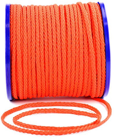 wellenshop Seil Tau Leine Tauwerk Durchmesser Ø8 mm Länge 20 m Kunststoff Polyethylen Orange Schwimmfähig Bruchlast 400kg