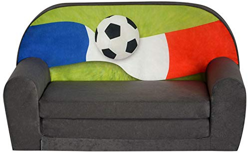 FORTISLINE – Kindersofa MINI ausklappbar 40x78x45cm - Kindersofa für Kinder 2in1 - Kindercouch ausklappbar - Schlafcouch aus Schaumstoff - Abnehmbarer Bezug - Viele Motive