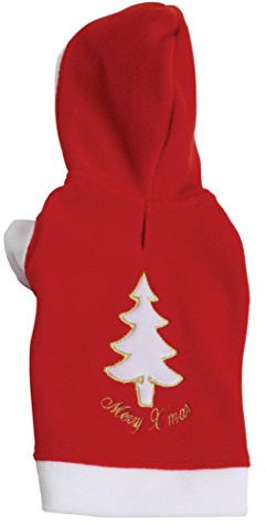 Doggy Dolly ST003 Fleece Pullover für Hunde Weihnachtsbaum, rot, Größe : XL