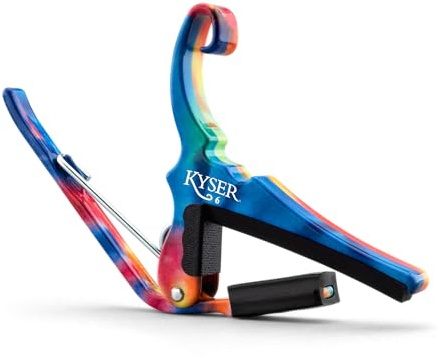 Kyser Quick-Change Capo for 6-string acoustic guitars, Tie-Dye, KG6TD