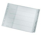 Leitz Kunststoffregister A - Z - , A4, 18 cm hoch, 20 Blatt