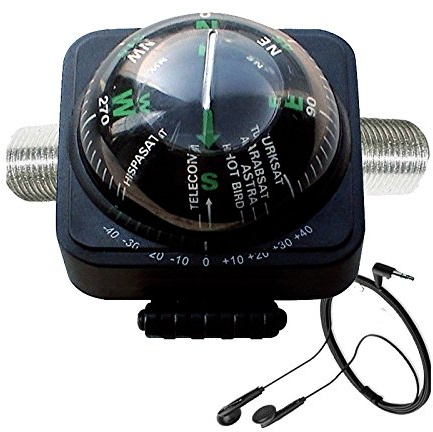 Boussole + satfinder pour orientation de parabole