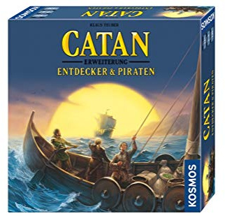 Kosmos 693411 - CATAN - Entdecker & Piraten, Erweiterung zu CATAN - Das Spiel, Strategiespiel, bunt