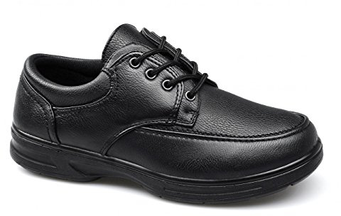 Dr Keller BARRY Mens Lace-Up Comfort Wide Fit Shoes Black UK 9