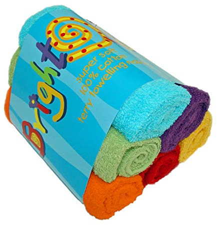 Bright Bots Saugfähige, wiederverwendbare Frottee-Windeln, Stoffwindeln, 100% weiche Baumwolle, 60 cm, bunt (Unisex)