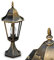 Hofstein Lampe d'extérieur Hongkong, lampe de socle en look antique, fonte d'aluminium en brun/or avec verre clair, lampe d'allée 49 cm, lampe de jardin rétro/vintage, douille E27, IP44, sans ampoules