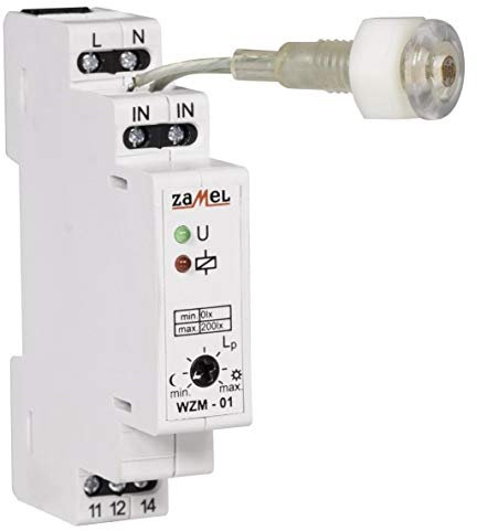 TWILIGHT SWITCH WZM-01/S1, 230V AC, 0 ÷ 200lx, Output 16A/250V AC1 4000VA
