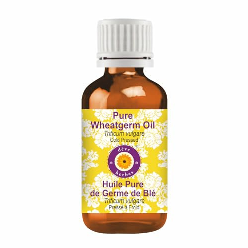 Deve Herbes Pure Huile de germe de blé (Triticum vulgare) pressé à froid 15ml (0.50 oz)