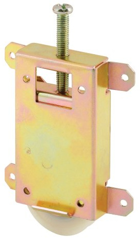 Prime-Line N 6870 Mirror Door Roller Assembly, 1-1/2 In., Steel Housing and Ball Bearings, Concave Plastic Wheel (Single Pack)