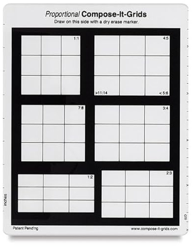 Compose-It Grid 6 in 1 8×10 - Clear