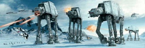 Empireposter - Star Wars - AT-AT auf Hoth - Größe (cm), ca. 158x53 - Türposter zusätzlich erhalten Sie ein Überraschungs-Poster der Größe 61x91,5 cm