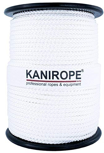 Kanirope® Polyesterseil Seil Polyester POLYBRAID 3mm 500m Weiß 8-fach geflochten