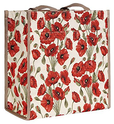 Signare Tapestry Poppy Floral Shopper Tote Bag for Women