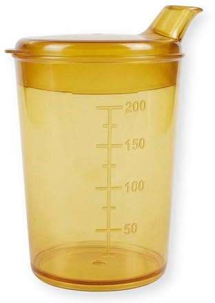 Medi-Inn+ 250 ML Bill Becher Tasse à Bec, Bocal, Gobelet, Gobelet Différentes Couleurs + Trinköffnungen jaune, Trinköffnung: 12 x 10 mm