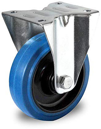 Bockrolle 100 mm Elastik Blue Wheels
