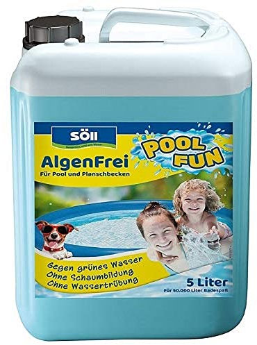 Söll 80465 PoolFun AlgenFrei 5 l - Poolreiniger gegen Algen, Wasserpflege für Pool Planschbecken Kinderpool Swimmingpool Whirlpool
