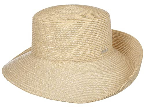 Seeberger Isabelle Glockenhut Damen - Strohglocke Damenhut Aufschlaghut Sommer Frühling-Sommer - One Size Natur