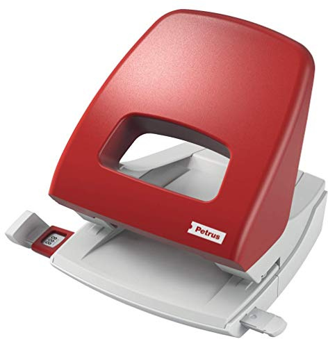 PETRUS 623348 - Taladro de oficina 2 agujeros modelo 85 color rojo