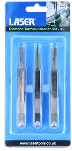 Laser 6546 Diamond Terminal Cleaner Set 3pc