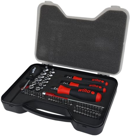 Wiha 28589 Torque Control Set, Accurate Torque 1 to 50 Inch-Pounds, 59 Piece