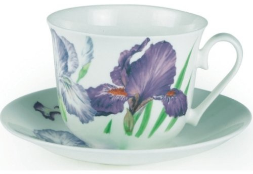 Roy Kirkham Tasse Jumbo avec Soucoupe Iris