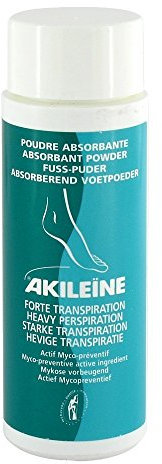 Akileine Poudre verte pour pieds et chaussures 75 g - Action sèche instantanée - Déodorant et rafraîchissant - Avec infusion de lavande - 75 g