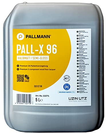 Pallmann Pall-X 96 5L halbmatt 1K-Parkettversiegelung, vers. Größen und Glanzgrad, für Wohn- und Gewerbebereiche