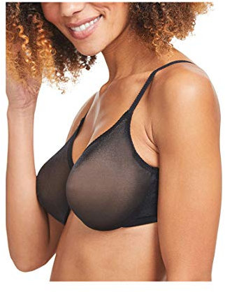 Gossard Women's Glossies Sheer U/Wired Bra, Black, 32 32DD UK