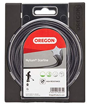 Oregon Nylium Star Shaped Strimmer Line Wire for Grass Trimmers and Brushcutters, Five Cutting Edges for Clean Finish, Professional Grade Heavy Duty Nylon, Fits Petrol Strimmers, 1.6mm-15m (‎533745)