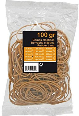 Bismark 152063 - Bolsa con gomas elásticas de 8 cm, 100 gr