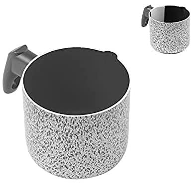 HOME Sale Pepe Salnitro Bollitore Latte Antiaderente Pentola 10 cm, Metallo, Nero, 5,51 x 4,33 x 3,54 cm