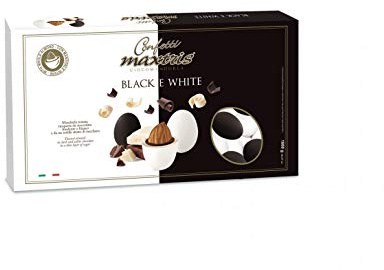 MAXTRIS | Dragées Italienne aux Amandes | ASSORTIMENT NOIR ET BLANC | 1 Kg.