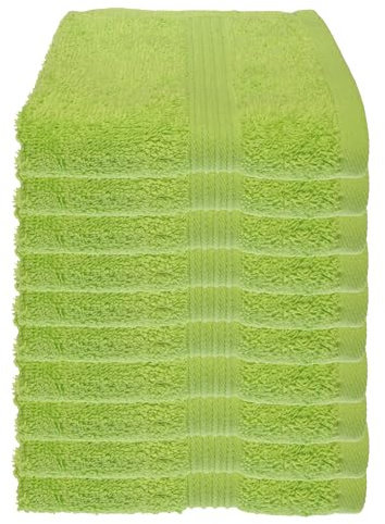 Julie Julsen 10er Pack Gästetuch 23 Farben erhältlich weich und saugstark 500gsm Öko Tex Apfelgrün 30 x 50 cm
