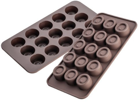 Pedrini Linea Dolci Stampo Cioccolatini Rotondi, Silicone, Giallo