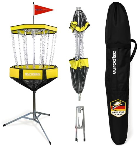 Eurodisc Chainwalker Yellow Disc Golf Basket Similar to DGA Mach Lite, incl. Putter