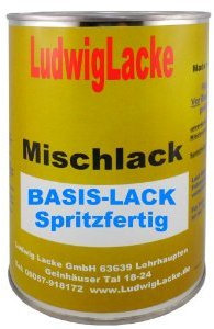 LudwigLacke 0,5 Liter spritzfertiger Basislack Alpinweiss Farbcode L90E oder P1oder P8 oder L025 Baujahr 1977-2008 Unilack (geeignet für VW)