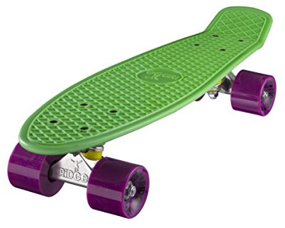 Ridge Skateboard 55 cm Mini Cruiser Retro Stil In M Rollen Komplett U Fertig Montiert Grün Lila,